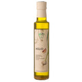 Olijfolie met knoflook (aglio) extra vierge 250 ml – Bonamini frontlabel (detail)