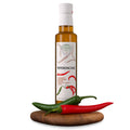 Olijfolie met peperoncino (chili) extra vierge 250 ml – Bonamini fles (packshot)